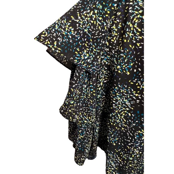 Worthington Women's XL Off-Shoulder Blouse Black Multicolor Flowy Casual Chic - Picture 8 of 12